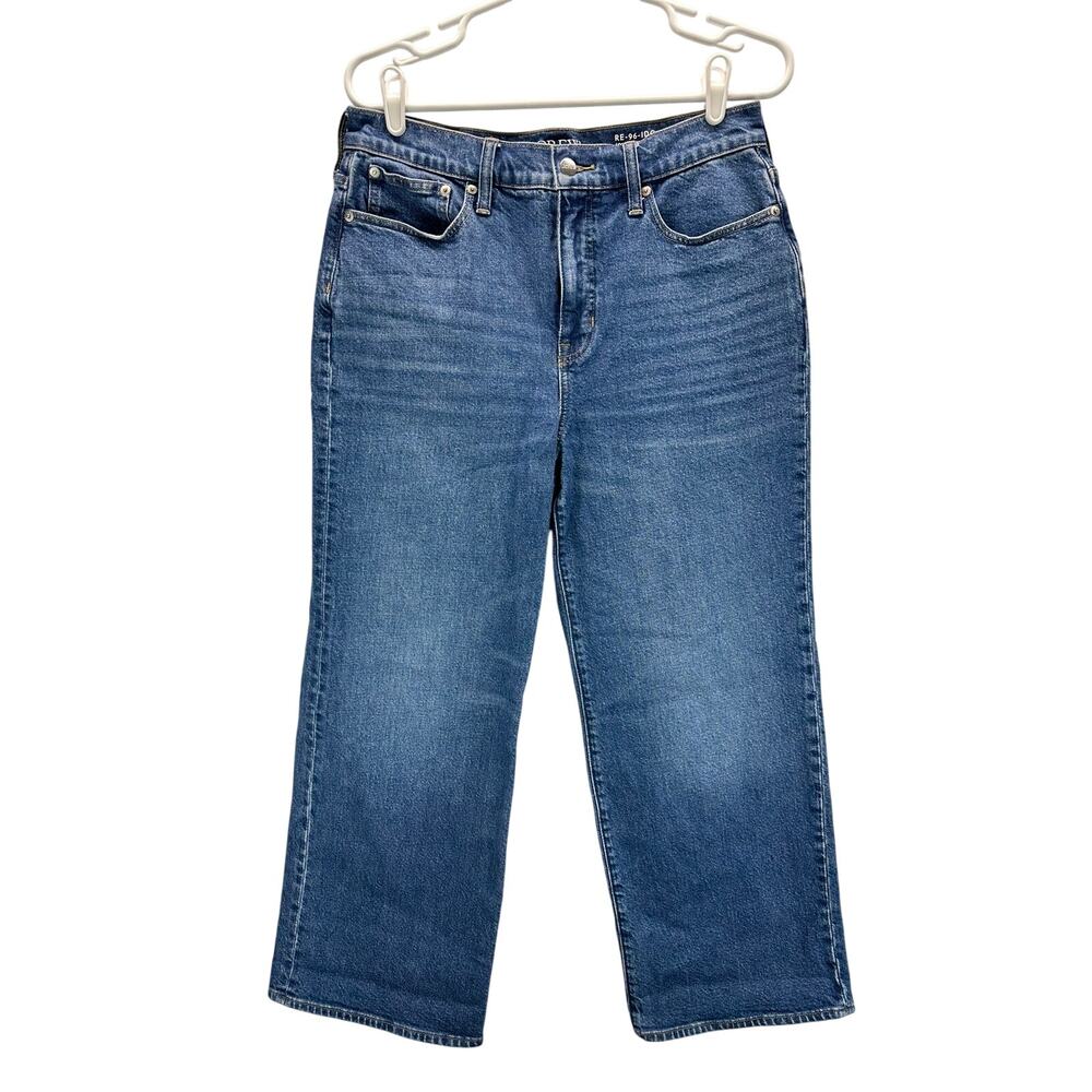 J. Crew High Rise Slim Wide Leg Jeans Semi Stretch Blue 29